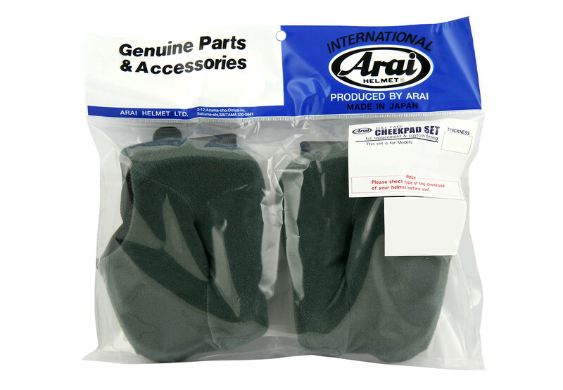 Mousses de joues ARAI Dry-Cool FCS 20mm (épaisseur standard L-XL) pour casques Rebel/Chaser-V/Chaser-V PRO 