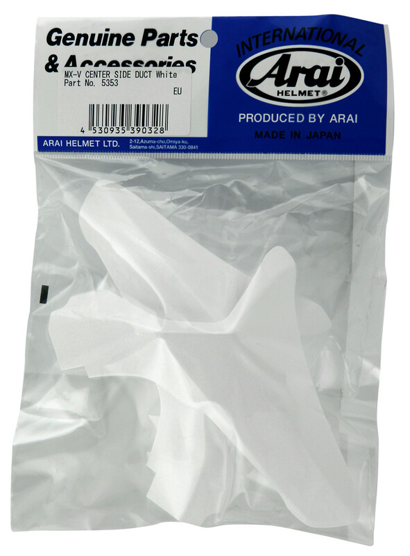 Ventilations arrières latérales supérieures ARAI Center Side Duct white pour casque MX-V 