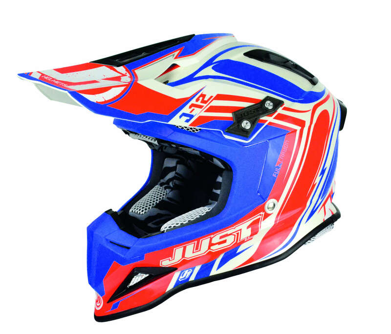 Casque JUST1 J12 - Flame Red/Blue 