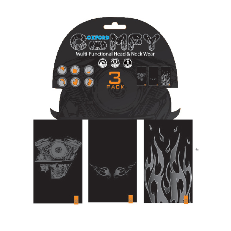 Tour de cou OXFORD Comfy HD Graphics - jeu de 3 