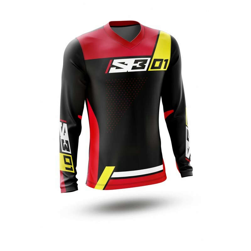 Maillot S3 Collection 01 - noir/rouge taille L 