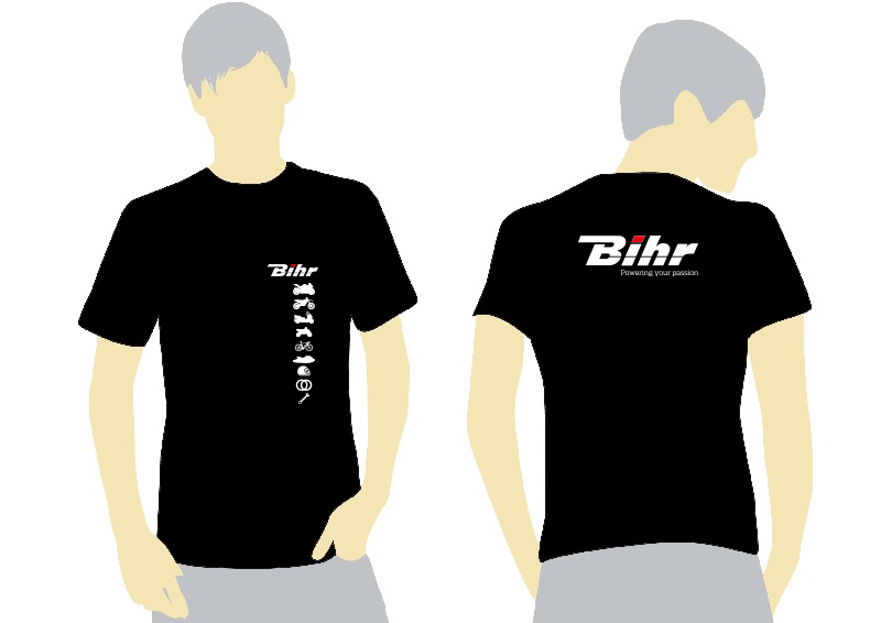 T-Shirt BIHR noir 2019 - Taille L 