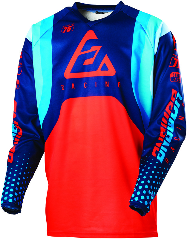 Maillot ANSWER Syncron Swish Blue/Asta/Red taille 2XL 
