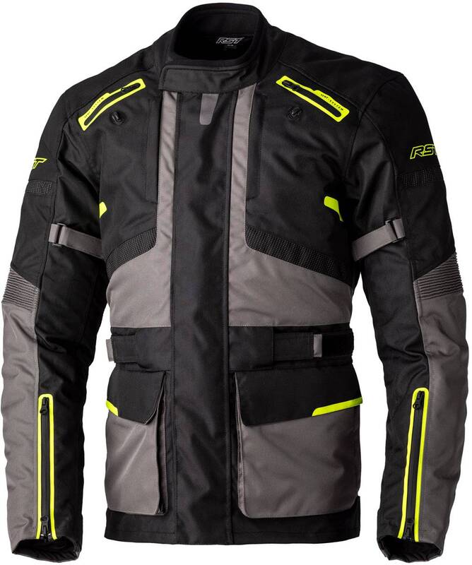Veste RST Endurance CE textile - noir/gris/jaune fluo 