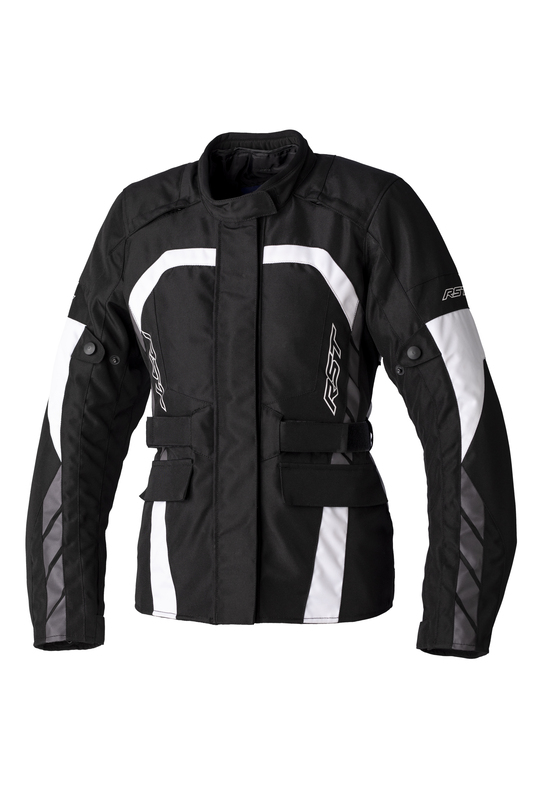 Veste femme RST Alpha 5 CE textile - noir/blanc 