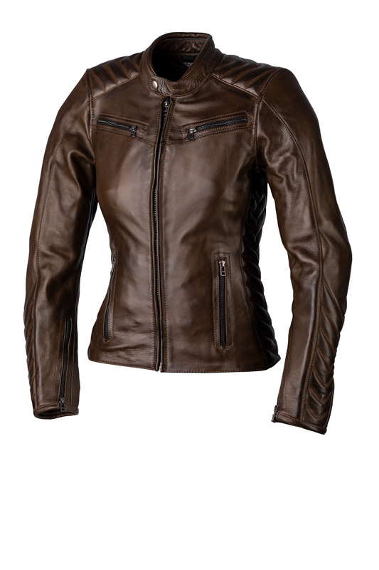 Veste femme RST Roadster 3 CE cuir - marron 