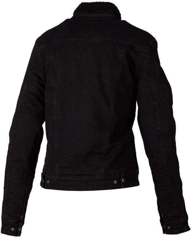 Veste femme RST Sherpa Denim CE textile - noir 