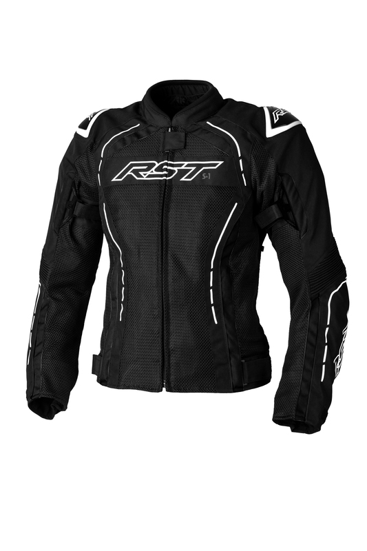 Veste femme RST S1 Mesh CE textile - noir/blanc 