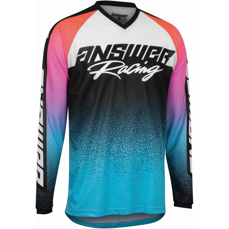 Maillot ANSWER A22 Syncron Prism turquoise/orange fluo taille L 