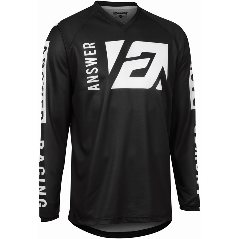 Maillot enfant ANSWER A22 Syncron Merge noir/blanc taille XL 
