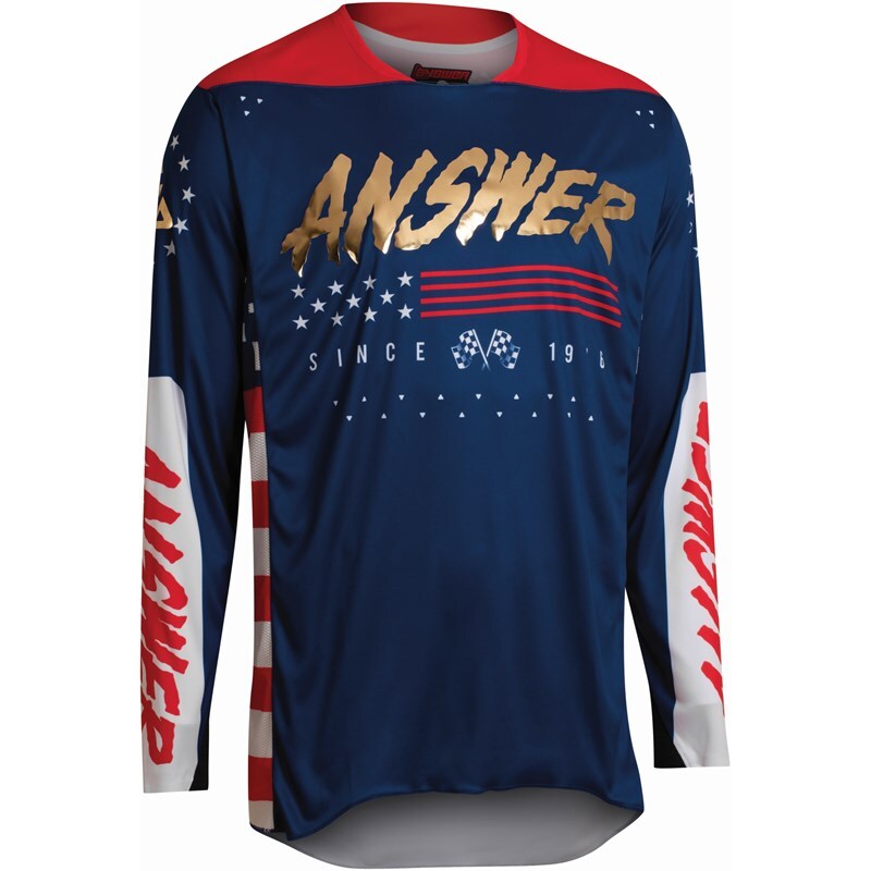 Maillot ANSWER A22 Elite Redzone bleu/rouge/blanc taille L 