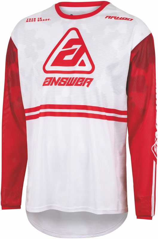 Maillot ANSWER Arkon Trials - rouge/blanc 