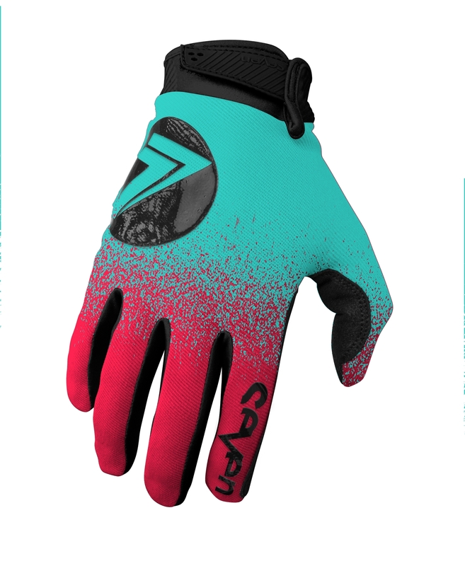 Gants SEVEN Annex 7 DOT - rouge fluo/bleu 