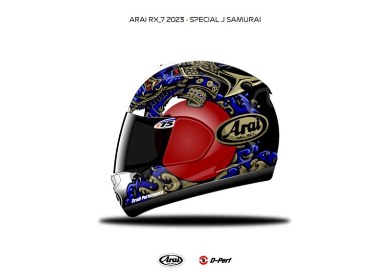 Casque ARAI RX-7V EVO SAMURAI - Multicolor 