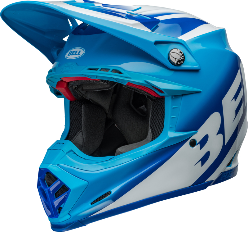 Casque BELL Moto-9S Flex - Rail Gloss Blue/White 