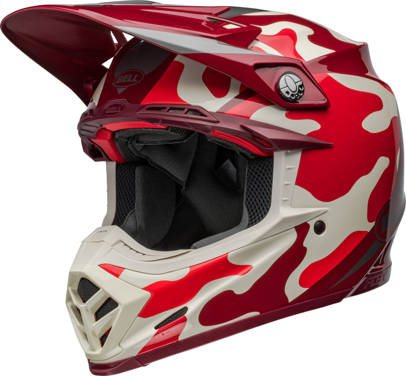Casque BELL Moto-9S Flex - Ferrandis Méchant Gloss Red/Silver 