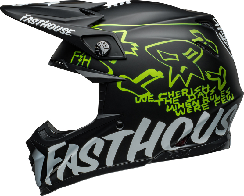 Casque BELL Moto-9S Flex - Fasthouse MC Core Matte Black/Yellow 