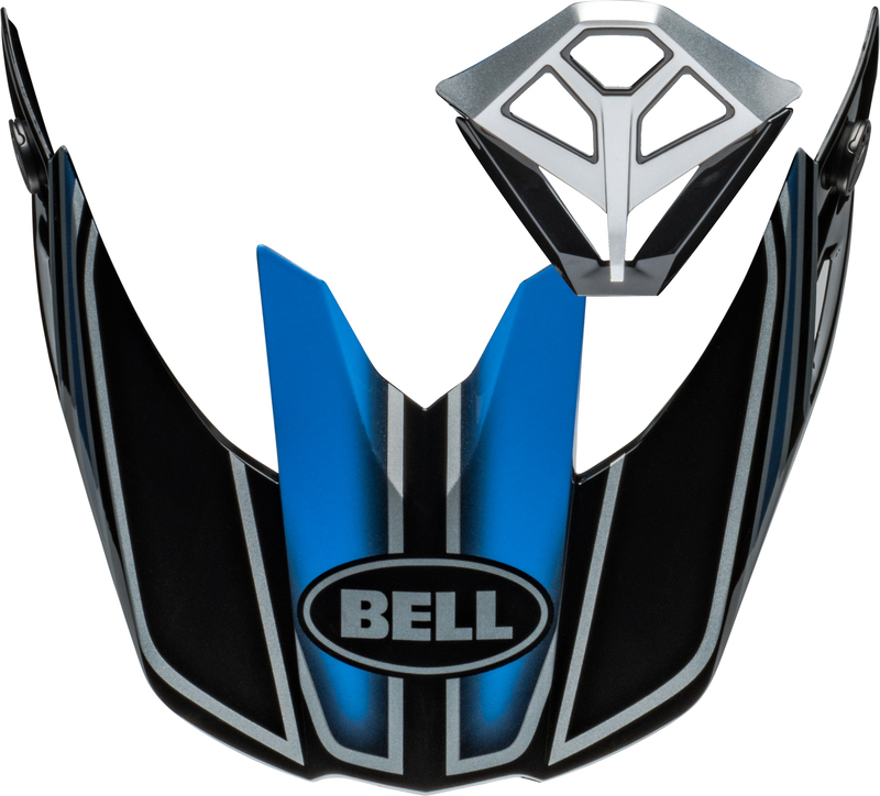 Kit visière et ventilation de bouche BELL Moto-10 Spherical - Webb Marmont Gloss North Carolina Blue 