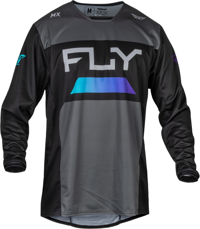 Maillot FLY RACING Kinetic Reload - anthracite/noir/Blue Iridium 