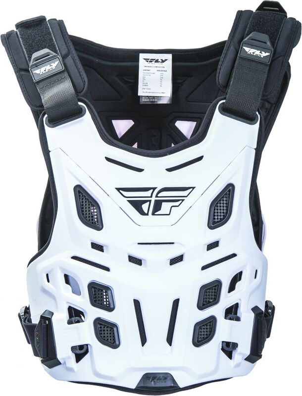 Plastron FLY RACING Revel Roost Race CE blanc 