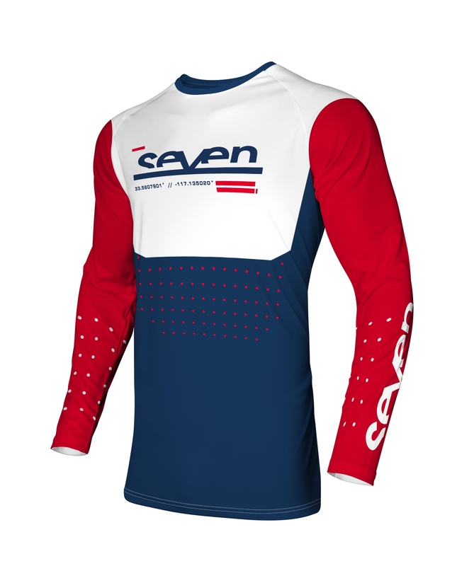 Maillot SEVEN Vox Aperture - rouge/Navy 