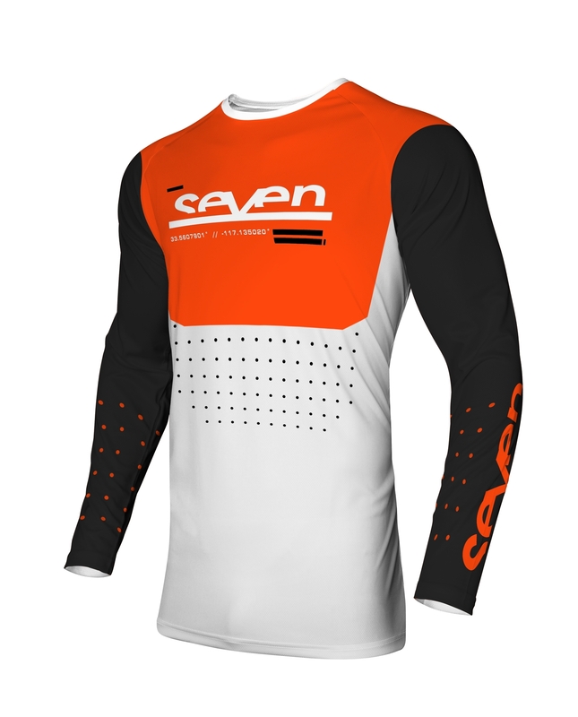 Maillot SEVEN Vox Aperture junior - blanc/orange 