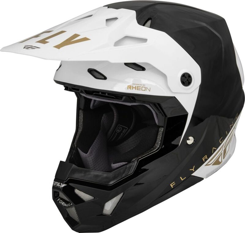 Casque FLY RACING Formula CP Slant Noir/Blanc/Gold XL 