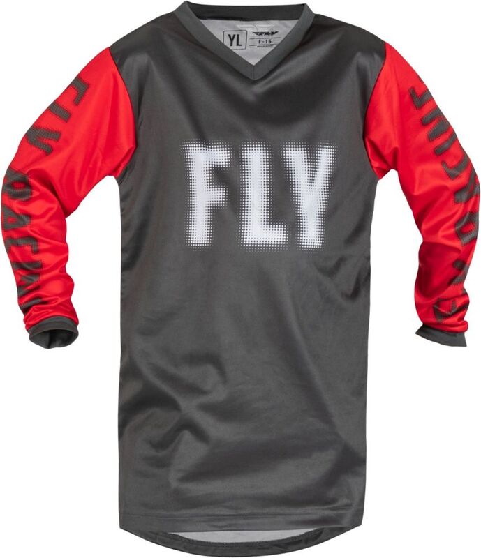 Maillot enfant FLY RACING F-16 - gris/rouge 