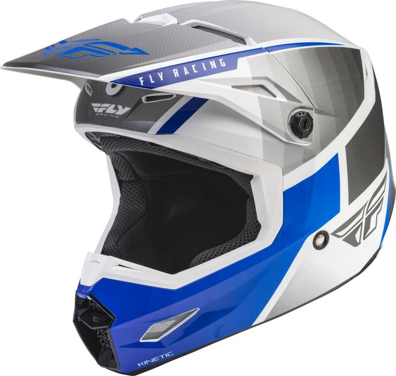 Casque FLY RACING Kinetic Drift - bleu/anthracite/blanc 