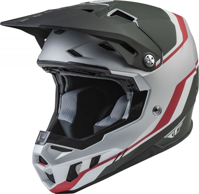 Casque FLY RACING Formula CC Driver Silver/Rouge/Blanc XS 