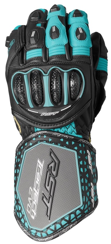 Gants femme RST TracTech Evo 4 -  noir/aqua/gris 