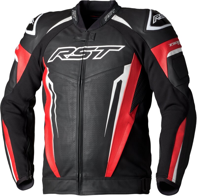 Veste cuir RST TracTech Evo 5 CE homme - rouge/noir/blanc 