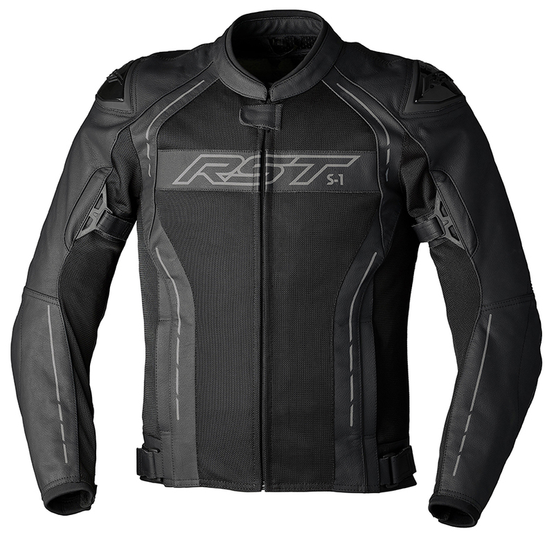 Veste cuir RST S-1 Mesh CE homme - noir 