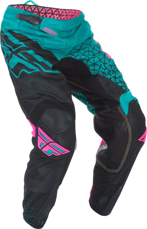 Pantalon FLY RACING Kinetic Trifecta Mesh - Teal/rose/noir 