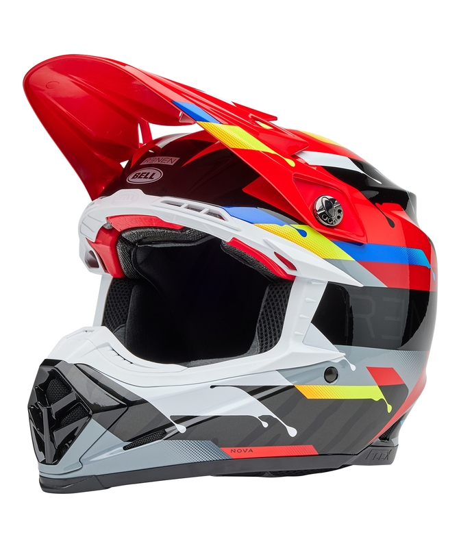 Casque BELL Moto-9S Flex - Renen Nova Gloss Black/Red 