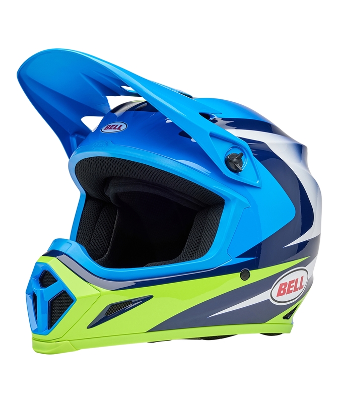 Casque BELL MX-9 Mips - Jackal Gloss Blue/Hi-Viz Yellow 