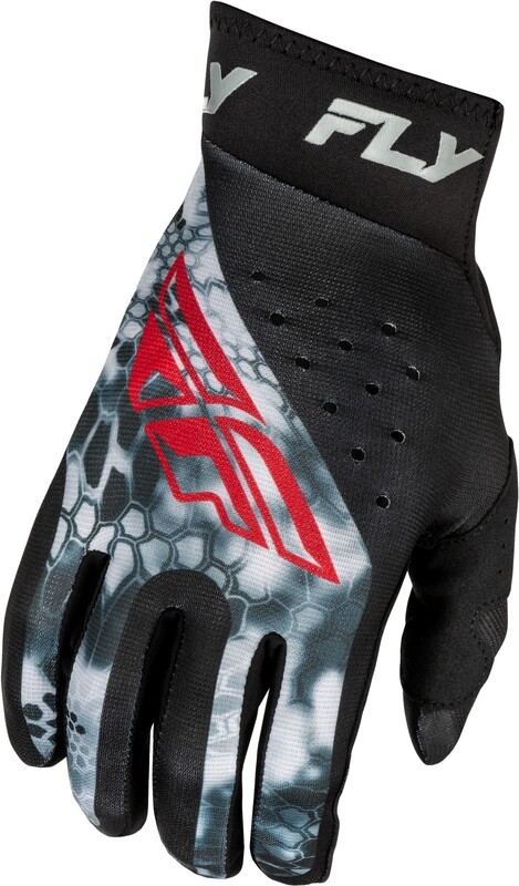 Gants FLY RACING Pro Lite Kryptek - noir/rouge/gris 