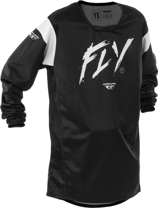 Maillot enfant FLY RACING Kinetic Stoke - noir/blanc 