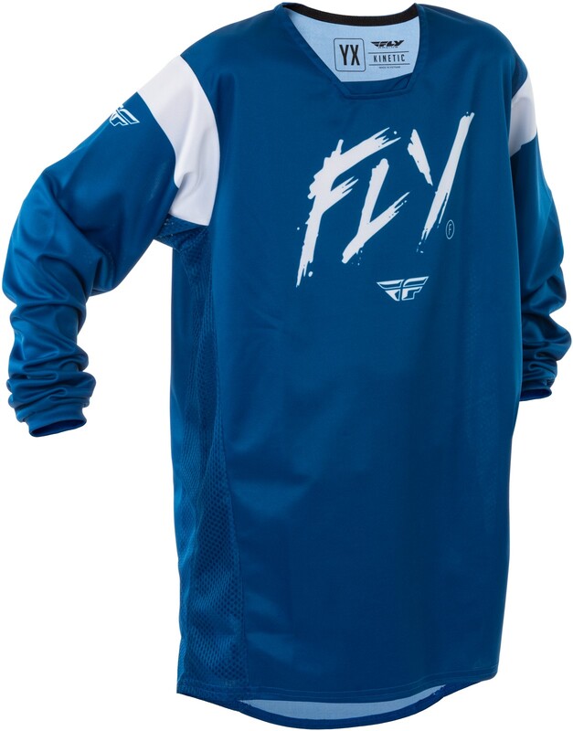 Maillot enfant FLY RACING Kinetic Stoke - Navy/blanc 