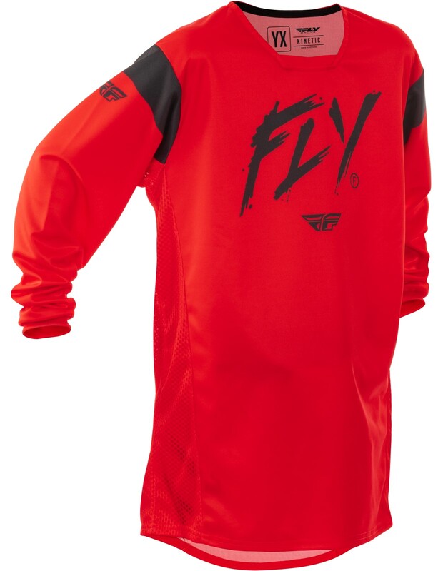 Maillot enfant FLY RACING Kinetic Stoke -  rouge/noir 
