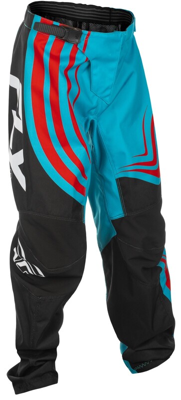Pantalon enfant FLY RACING F-16 - Cyan/noir/rouge
