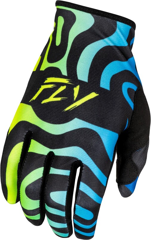 Gants enfant FLY RACING Lite S.E. Zen - noir/bleu/Hi-Vis 