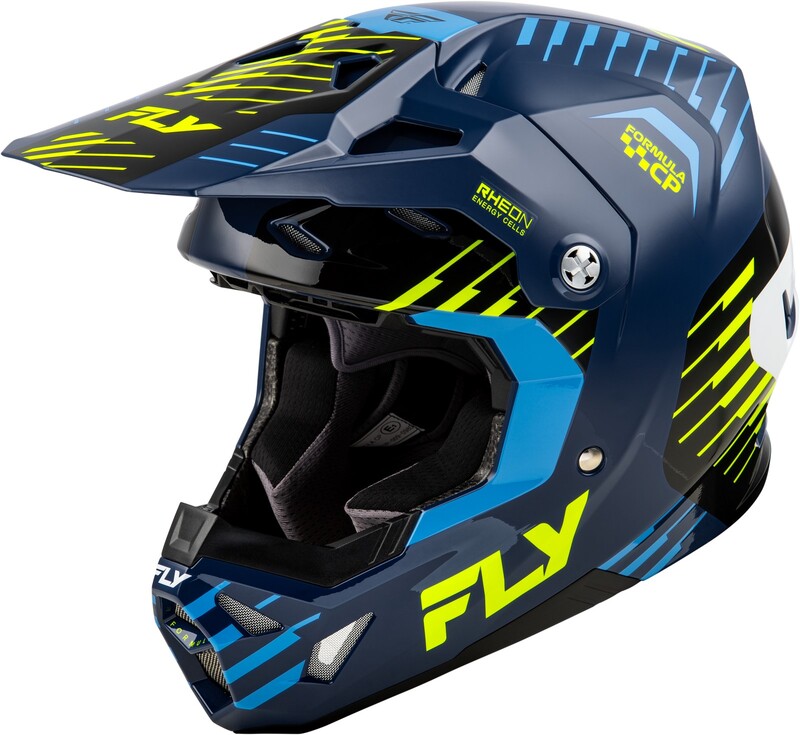 Casque FLY RACING Formula CP Slice - Navy/Hi-Vis/blanc 