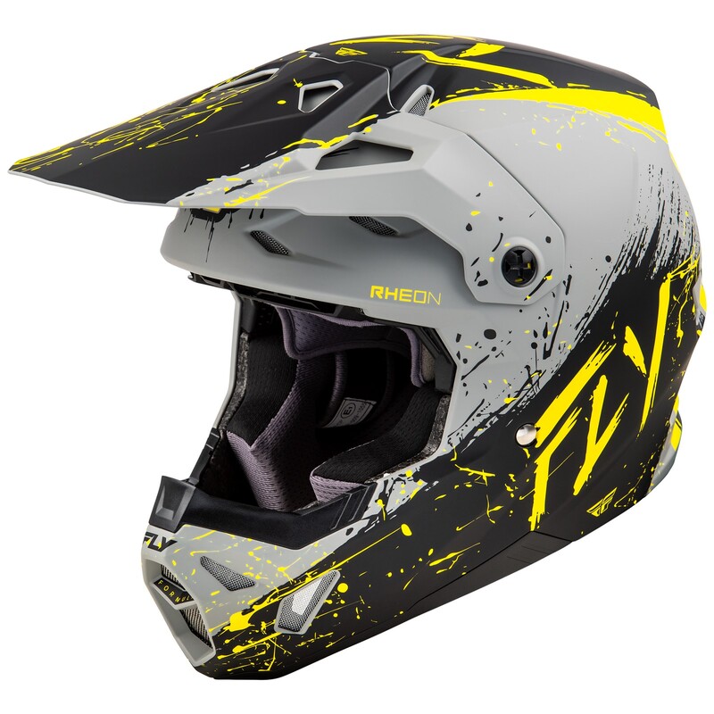Casque FLY RACING Formula CP Manic - gris mat/noir/jaune 