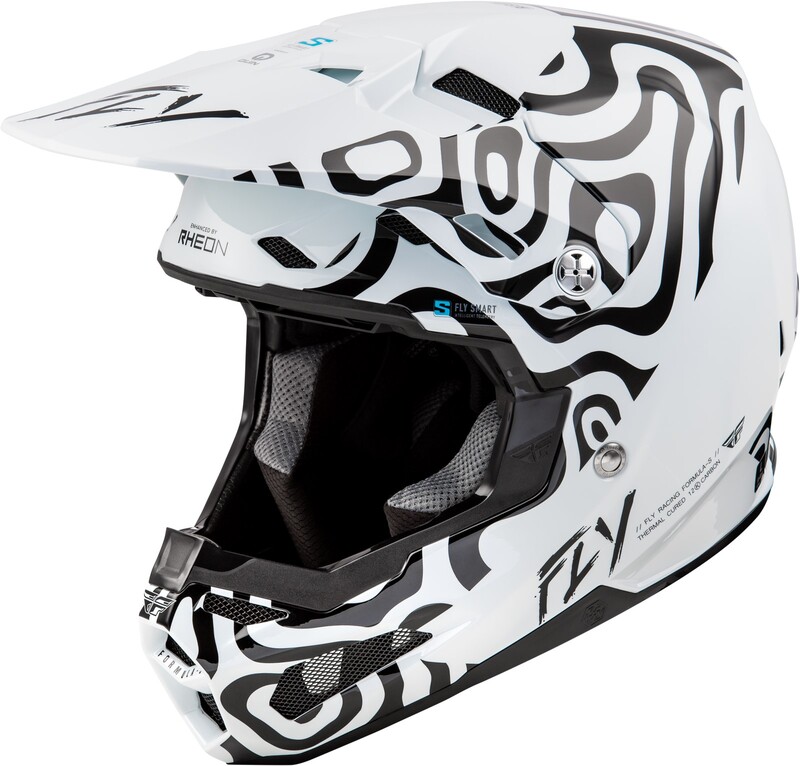Visière FLY RACING Formula S Carbon Protocol - noir carbone/gris/Hi-Vis