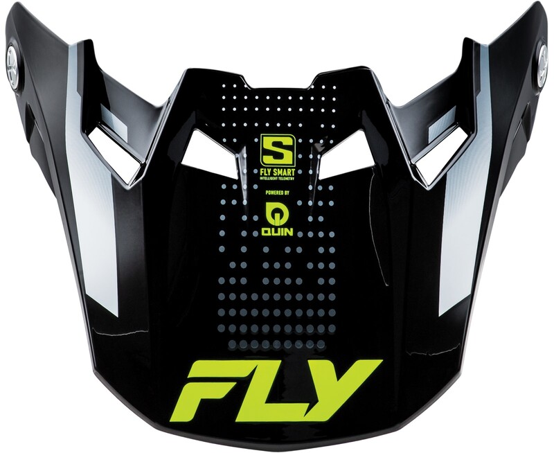 Visière FLY RACING Formula S Carbon Protocol - noir carbone/gris/Hi-Vis 