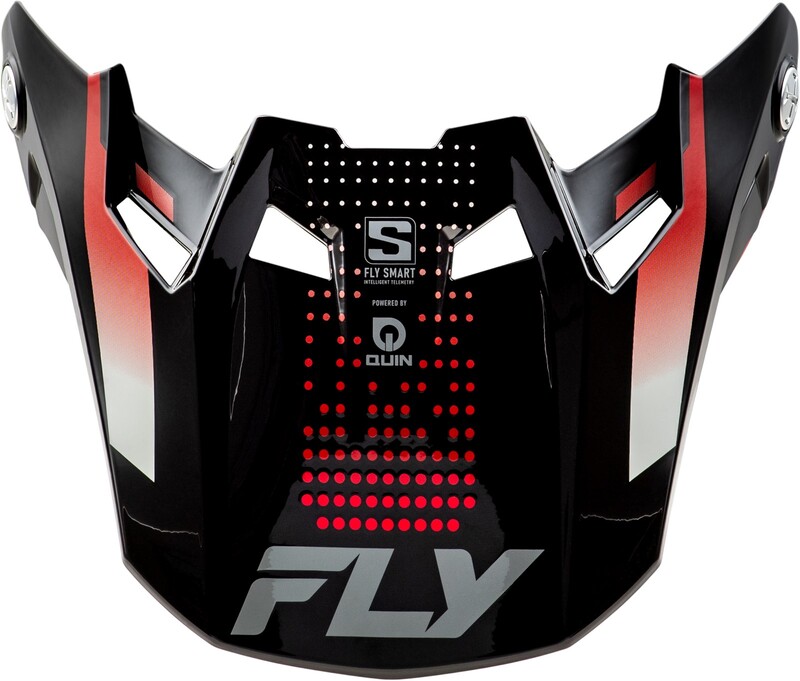Visière FLY RACING Formula S Carbon Protocol - noir carbone/rouge 