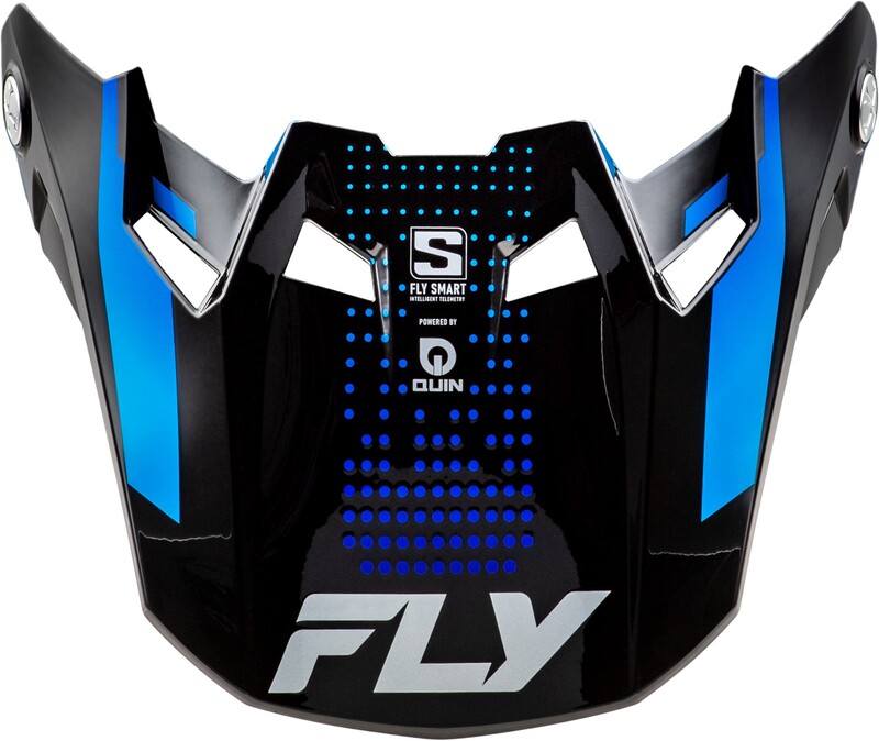 Visière FLY RACING Formula S Carbon Protocol - noir carbone/bleu 