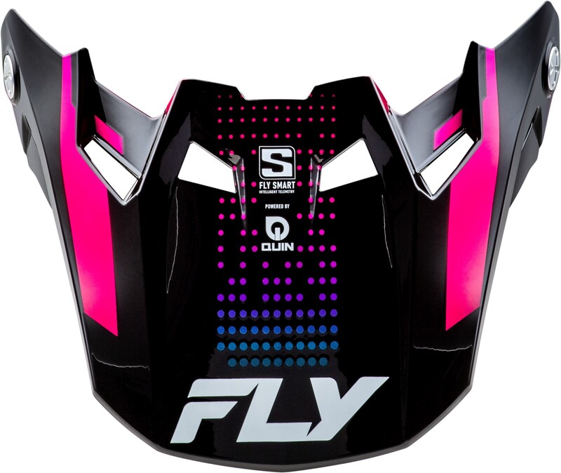 Visière FLY RACING Formula S Carbon Protocol - noir carbone/bleu/rose 
