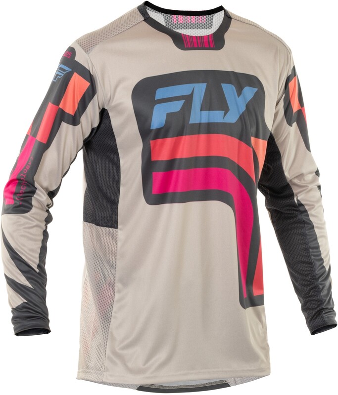 Maillot FLY RACING Lite S.E. Vice - gris clair/rose/corail 